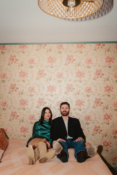 Alternative couple poses for engagement photo session.