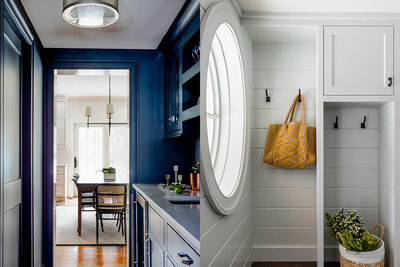 Boston Home Magazine features notable Instagram accounts, sharing favorite photos from our Needham renovation project, including a stylish mudroom and a chic mini bar.