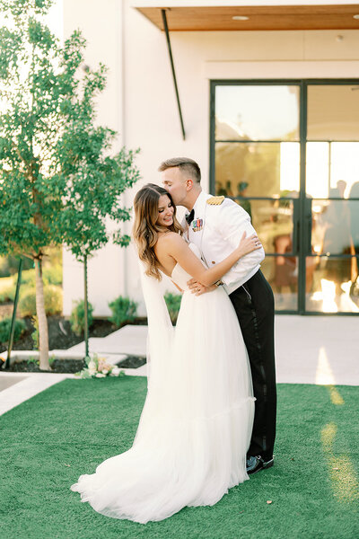 Military wedding in front of The Arlo planned by Bianca Nichole and Co