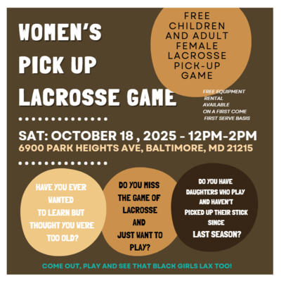 Young girls learning lacrosse