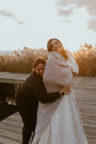 Casey, Founder of Most Valuable Bridesmaid behind the scenes at wedding with New York Bride.