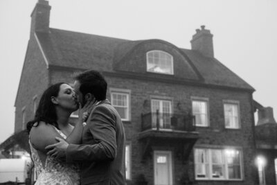 Bride and groom kissing at Harbour Mist, captured by South Shore wedding Photographer, Samson Learn.