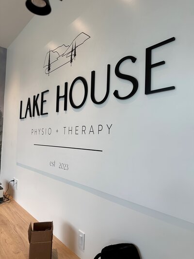 Lake House Physio + Therapy modern logo design by Hanbury Design Co.