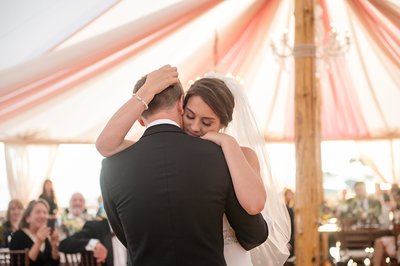 First dance under tent at The Branford House in Groton, CT
