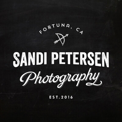 The logo for Sandi Petersen Photography location in Humboldt County, California.