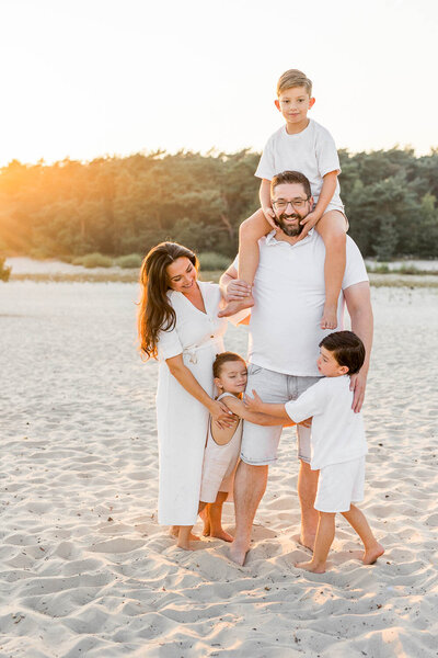 Gezin shoot met 3 kinderen in de Soesterduinen