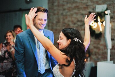 bride and groom dance floor