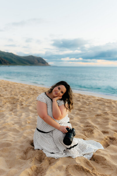 Professional portrait of Lexi Rae, Oahu-based photographer specializing in couples and seniors