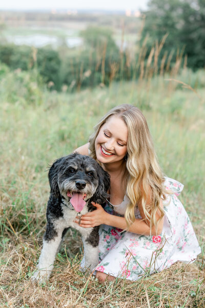 one of the central florida wedding photographers with her dog