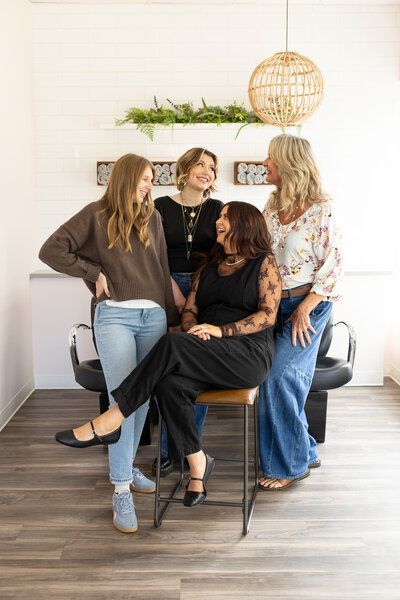 Team working in studio—brand photography Portland OR
