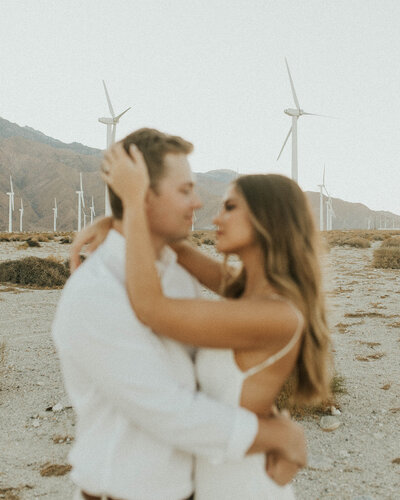 palm springs windmills engagement session