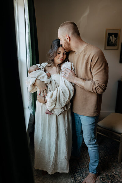 stunning family pose for a photo during their family photoshoot in Georgia 