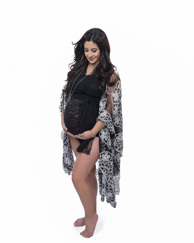 Studio maternity photographer Dallas