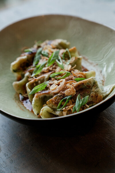 Asian fusion restaurant dish detail photo