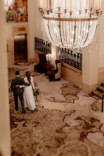 Couple at their wedding in Illinois