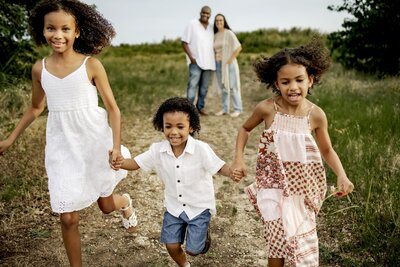 Southlake texas family at a photoshoot in grapevine texas