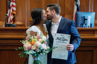 Fort Worth courthouse wedding at tarrant county courthouse