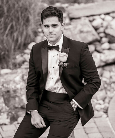 Groom posing confidently | Wedding at Historic Hotel Bethlehem | Bethlehem, Pennsylvania