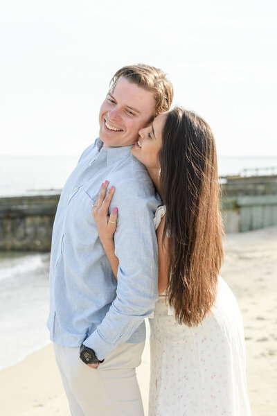 Engagement session on shores of the Chesapeake Bay in Reedville, Virginia