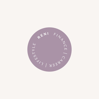 purple circle logo design for reni the resource