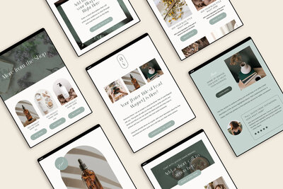 wedding planner website design for showit