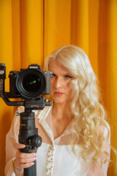 female videographer
