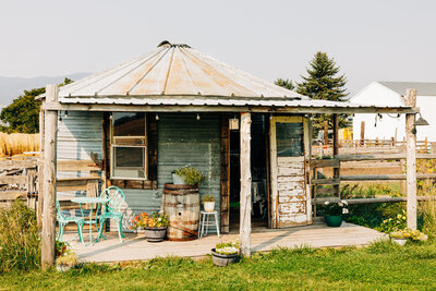 Cattle Springs silo bridal suite in Arlee, MT