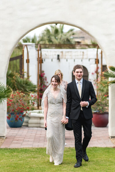 Newly married couple at the Oasis at Death Valley