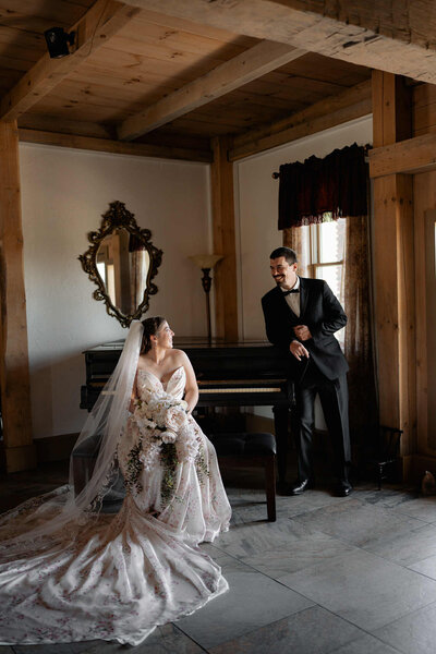 Authentic Western couples session in Wyoming featuring natural moments captured by destination photographer Mindy Hulett