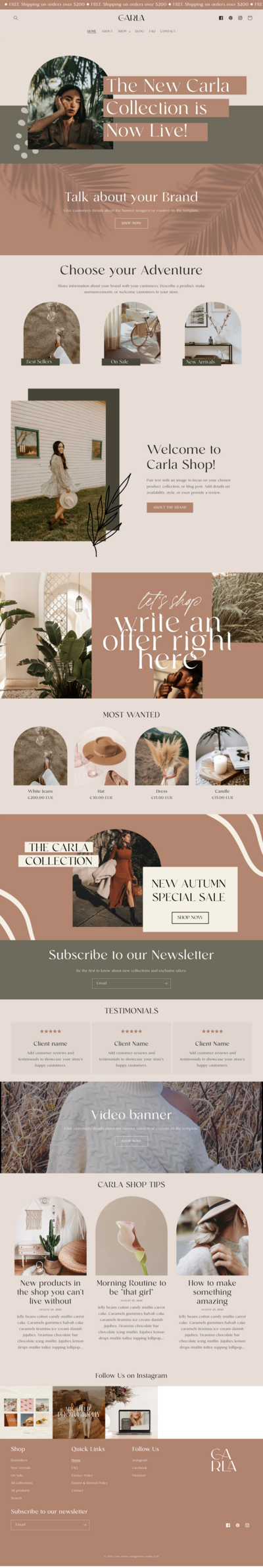 cindy boho showit website template for photographers and coaches