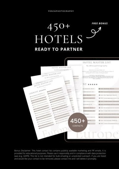 Learn how to land hotel collaborations and jobs as content creator, photographer or influencer