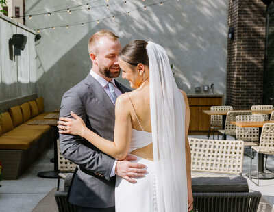 Minimalist matrimony at The Westley Hotel captured by Christy D. Swanberg Photography, editorial elopement and wedding photographer in Calgary, Alberta, featured on the Bronte Blog.
