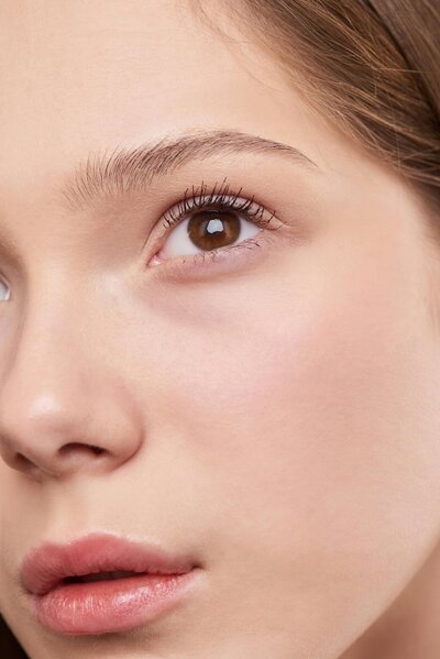Woman with soft, clear skin