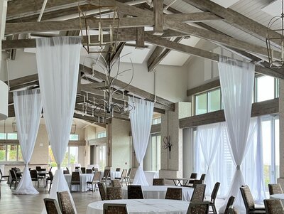 Hilton Head Island Wedding - Westin Hilton Head - Grand Ocean Terrace Draping; Coastal Floral & Events - Wedding Draping 