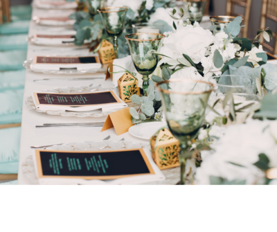 Elegant wedding table setup with floral arrangements in Yarmouth, NS

