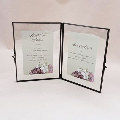 tabletop frame- double 5x7 antique frame