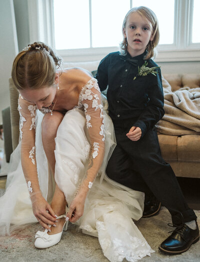 An emotional first look moment between bride and groom, captured in Spokane, WA with a nostalgic, cinematic touch.