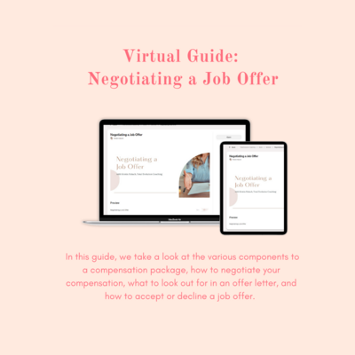 Website of Virtual Guide Negotiating a job offer
