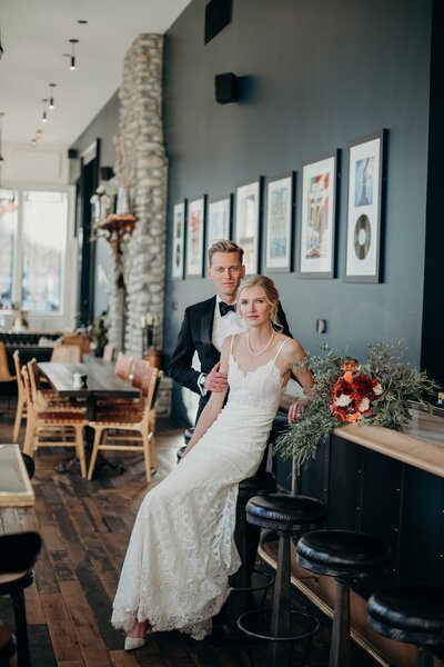 industrial denver wedding couple photos