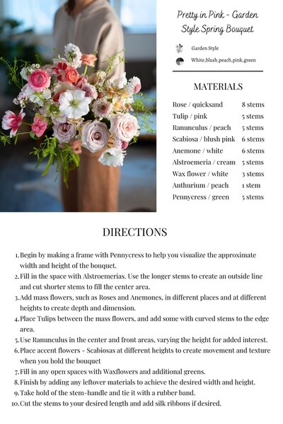 Sharing flower bouiquet recipes for creating wedding bouquets