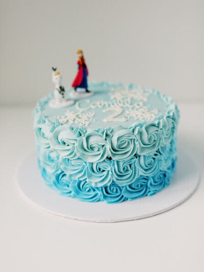 Frozen_Room for character cake toppers_Blue ombre_Rosettes_Snowflakes 1