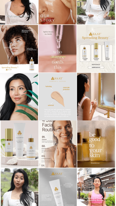 Results from targeted Instagram content campaign for a skincare brand