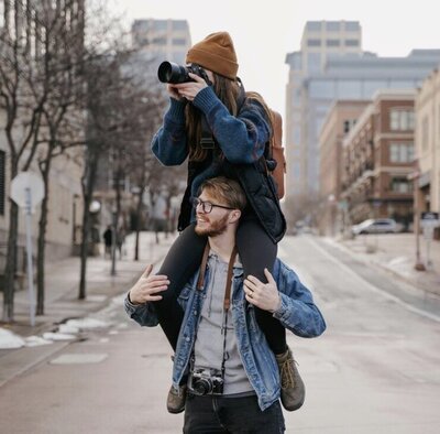 Minnesota wedding photographer and videographer working together. Husband and wife photography and videography team based in Minnesota - serving couples as a top-rated Minnesota wedding photography and videography team