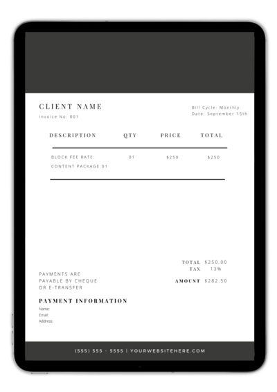 Download this customizable invoice template for all your business needs!