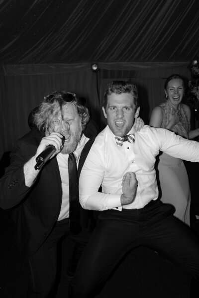 wedding guests dancing blue hill stone barns