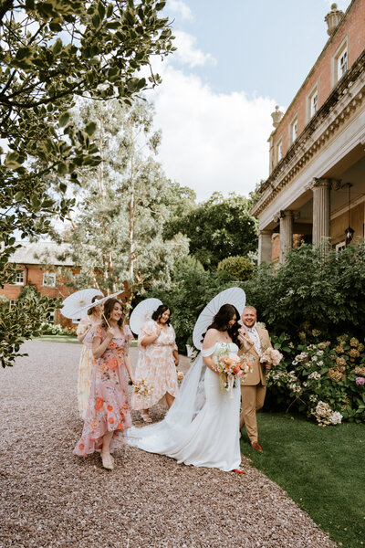 Davenport House Bridal Party Wedding Photo by Cotswolds Wedding Photographer