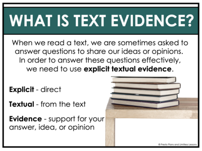 5 Citing Text Evidence 1