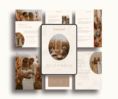 Boho brochure template voor fotografen