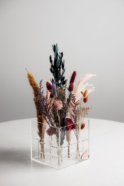 life in color dried floral arrangement