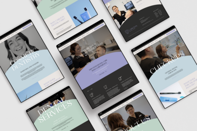 Carlton Dental Care website design on tablets